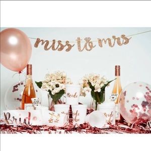 Bachelorette Party Wedding Shower bride decor set